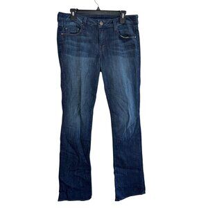 William Rast Baby Bootcut Jeans Size 31 Dark Wash Mid Rise Stretch Denim Women